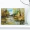 Designart - Trees by the River - Landscapes Painting Print on Wrapped Canvas